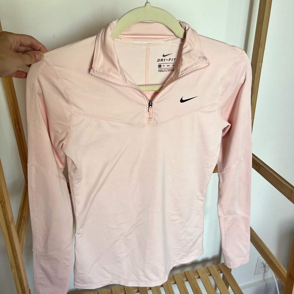 Nike Women's Light Pink Dri-FIT Sweatshirt